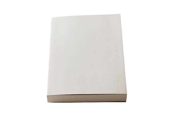 Isolated shot of closed blank book on white background
