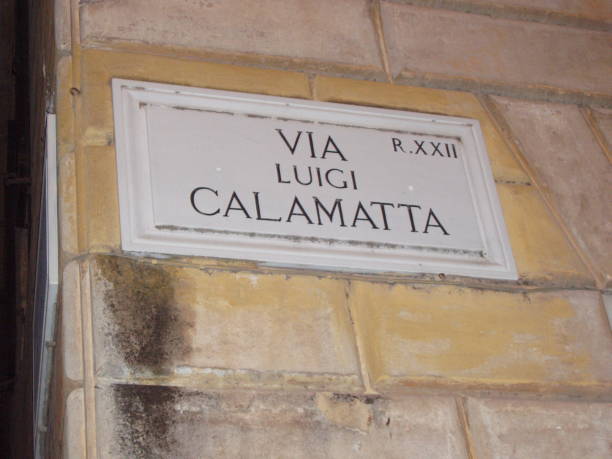 istock Street sign in Rome 1249394323