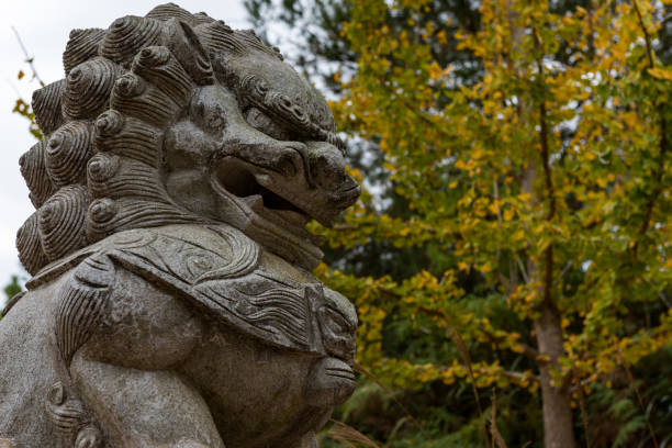 istock A Chinese stone lion sculpture 1249395951