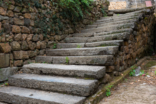 istock A stone stairs lane in Chinese village 1249397437