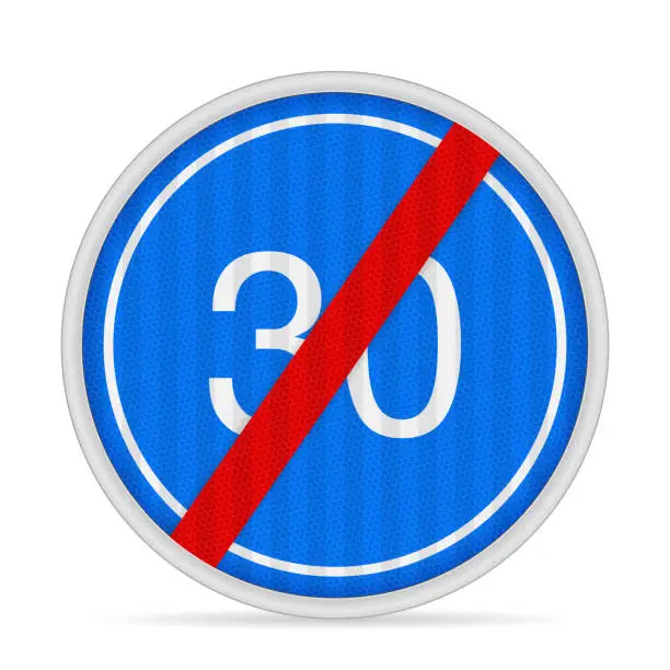 Vector illustration of End of minimum speed road sign