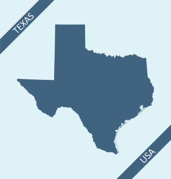 Blank map of Texas Highly detailed map of Texas state of United States of America for web banner, mobile app, and educational use. The map is accurately prepared by a map expert. corpus christi map stock illustrations