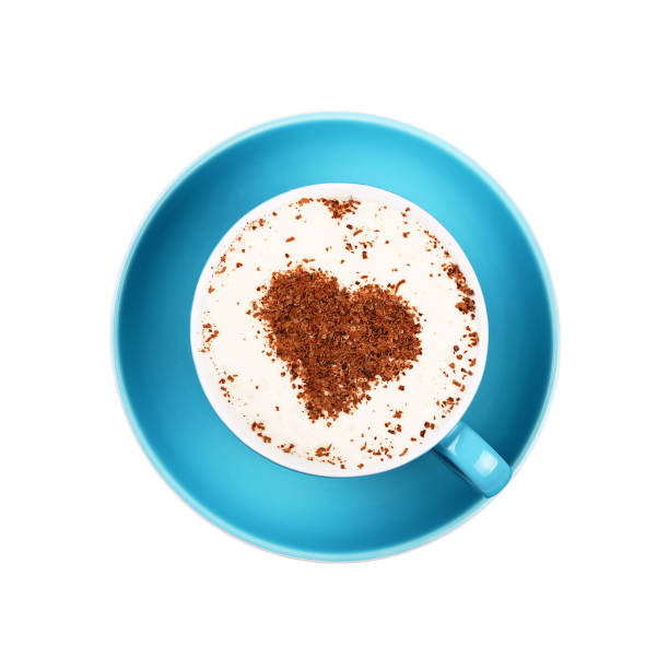 istock Cup of cappuccino coffee isolated on white 1249407720