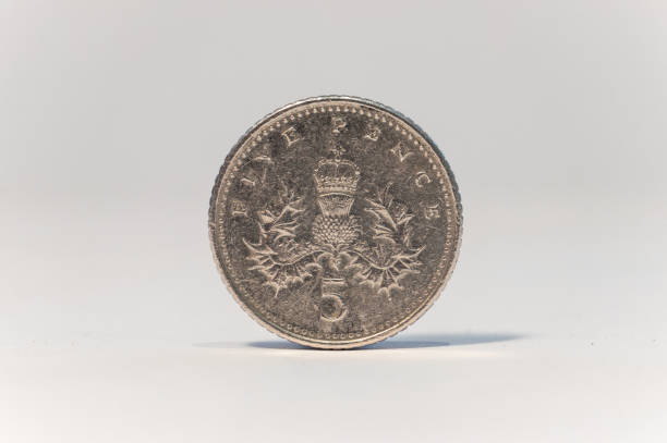 5p 5 pence piece tails 5p 5 pence piece tails canadian coin stock pictures, royalty-free photos & images