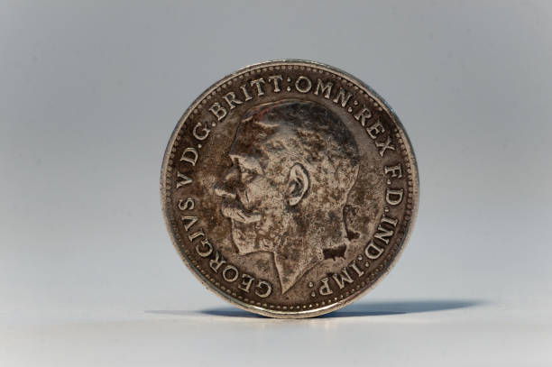 istock Threepence Threepenny piece coin front head old 1249425282