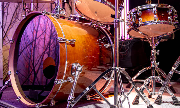 istock Drum kit, drums in the Studio on a beautiful background. 1249428312
