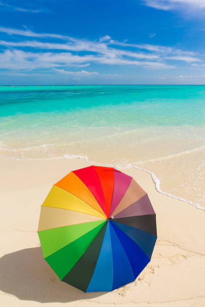 istock Colorful umbrella on beach 124943940