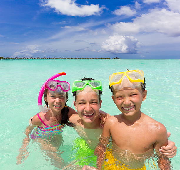 istock Happy children in sea 124943941