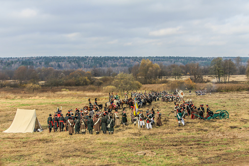 Palmanova, Italy - September 4, 2022: Seventeenth century's battle between the Venetian and the Austrian armies at the annual historical reenactment