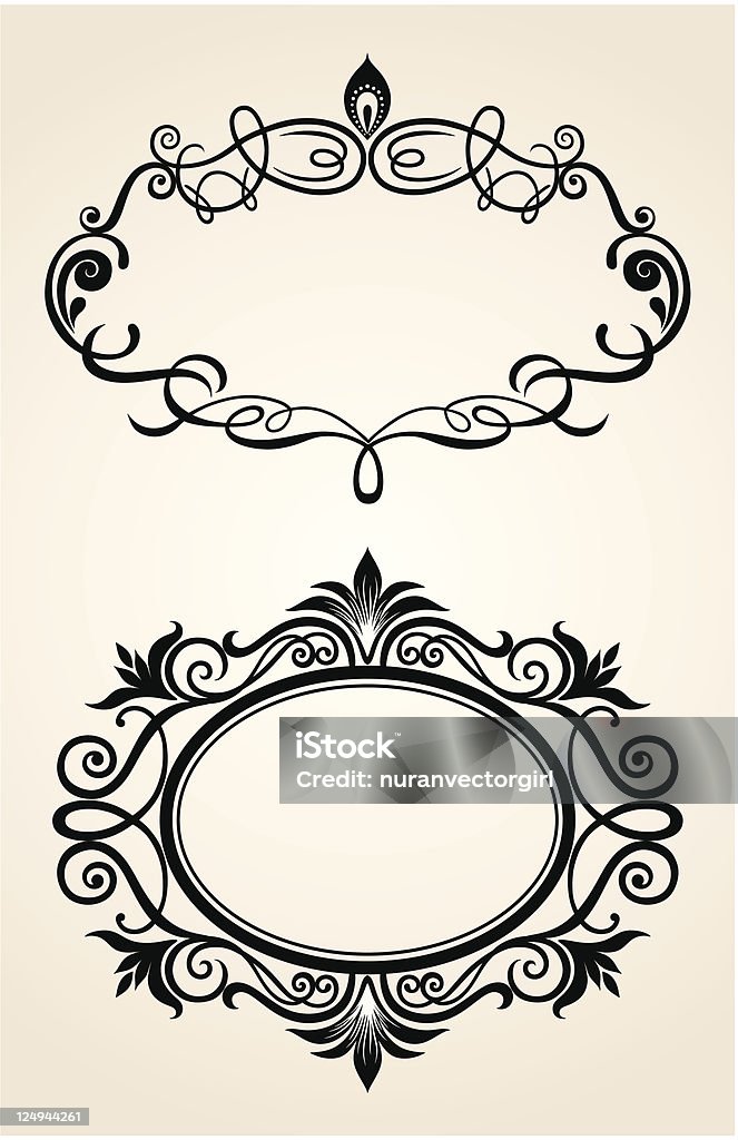 Vintage frame. Set. - Royalty-free Abstrato arte vetorial