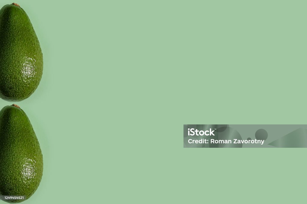 Solid Avocado Color Avocado Color On A Solid Background The Top View Pattern Stock Photo ...