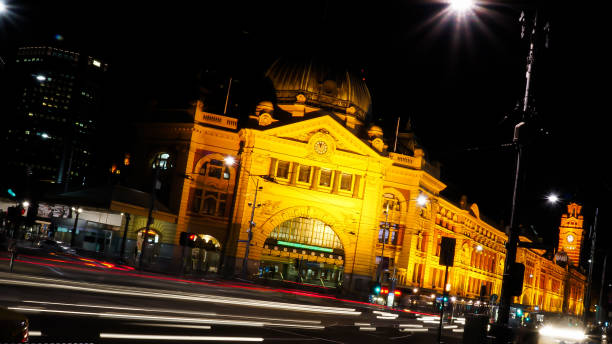 istock Flinders street station at night 1249457317