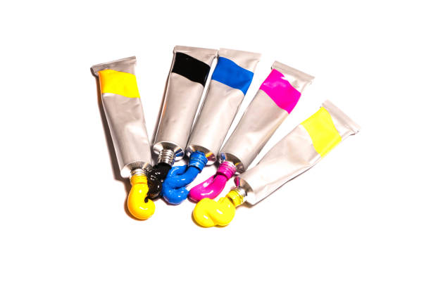 Color Tubes isolated on white Background