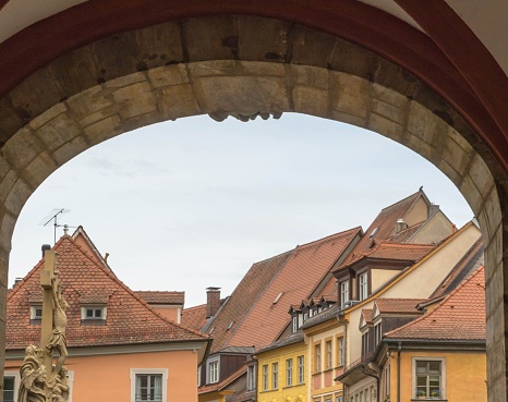 Town Hall Gate and Downtown Bamberg Germany
