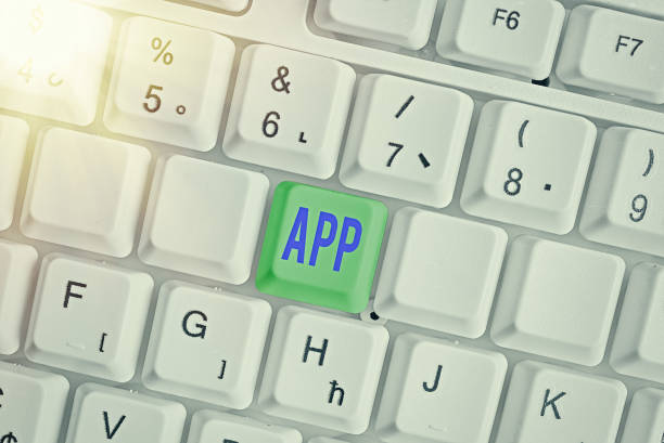 istock Text sign showing App. Conceptual photo Computer program Download software by a user to a mobile device. 1249465801