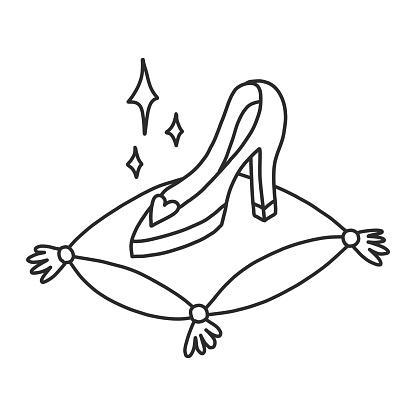 Ilustración de Libro Para Colorear Para Adultos Y Niños Con Una Zapatilla Elegante Zapatos De Un Cuento De Hadas Sobre Cenicienta La Historia Mágica De Convertirse En Princesa Una Serie De Libros Ilustración de Libro Para Colorear Para Adultos Y Niños Con Una Zapatilla Elegante Zapatos De Un Cuento De Hadas Sobre Cenicienta La Historia Mágica De Convertirse En Princesa Una Serie De Libros