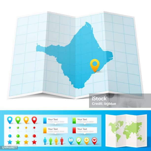 Apma Map Amapa Map With Location Pins Isolated On White Background Stock ...