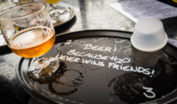 Cups of belgium beer.