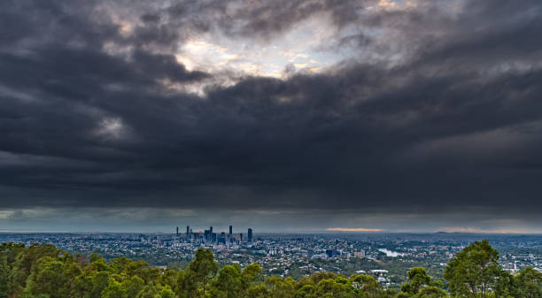 Rainy day over Brisbane Queensland Australia