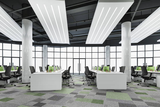 istock 3d rendering business meeting and green working room on office building 1249486741