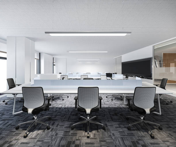 istock 3d rendering business meeting and working room on office building 1249486749