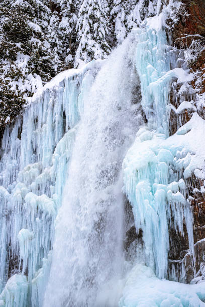 istock Icy Blue Waterfall Icicles and Raging Whitewater 1249490373