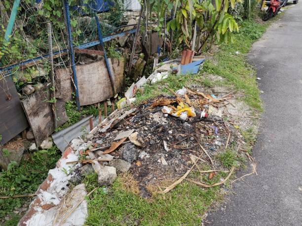 istock Waste illegally dumped at the roadside, rubbish 1249491947