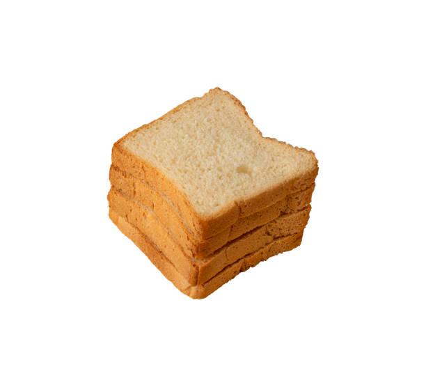 istock Slices of bread. Isolated on white background. 1249492719
