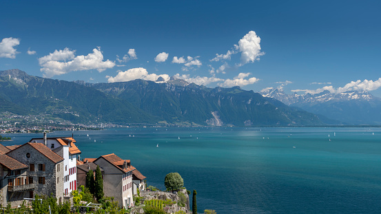 Panoramic view from Rivaz in Lavaux