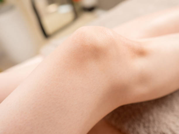 istock Image of smooth feet after hair removal 1249499172