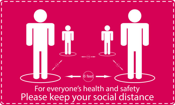 istock Icon people concept Social Distancing stay 6 feet apart from other people, the practices put in place to enforce social distancing, vector illustration 1249500118