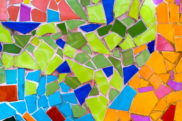 istock Decorative the mosaic color on the wall background. 1249511832