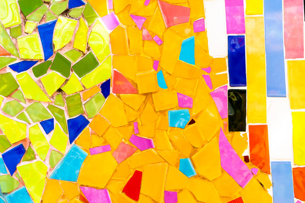 istock Decorative the mosaic color on the wall background. 1249511865