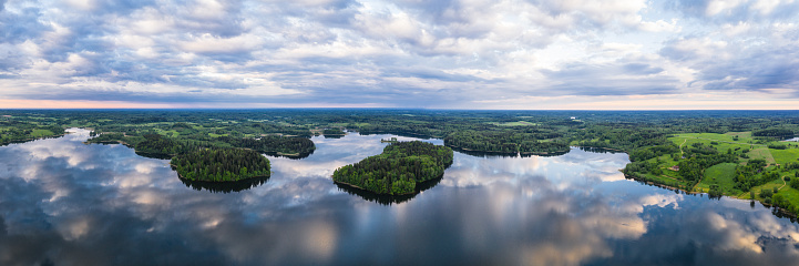 Lake Kala at sunrise in Vidzeme, Latvia