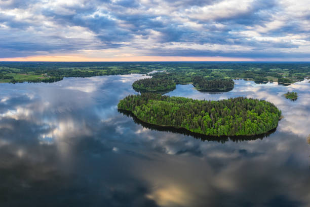 istock Lake landscape at sunrise 1249522067
