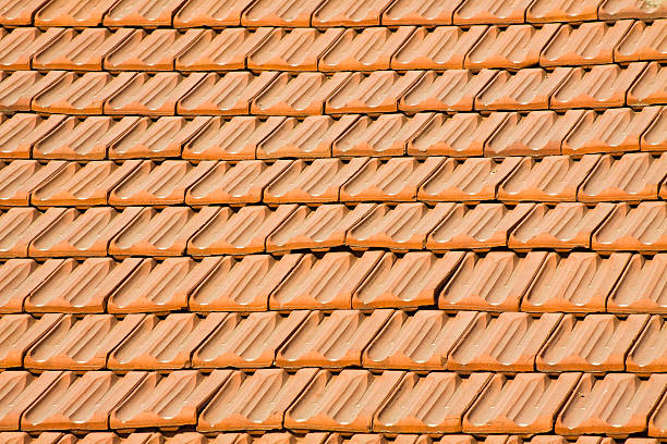 texture of roof tiles stock photo