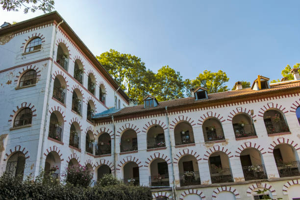 Dragalevtsi monastery, Bulgaria - September 3, 2019: Orthodox Dragalevtsi monastery at Vitosha mountain, Bulgaria
