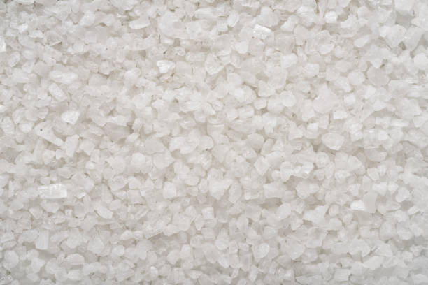 istock Sea salt granules close-up macro shot background or texture 1249525161