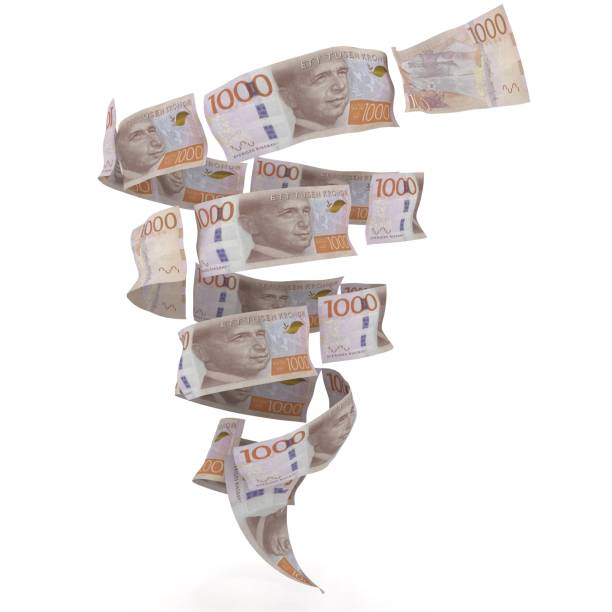 istock Swedish krona falling money finance crisis 1249531700