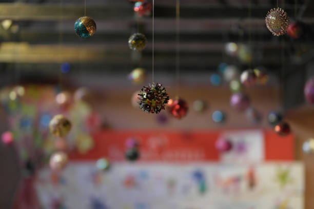 istock Colorful Party Decoration with Balls 1249533274