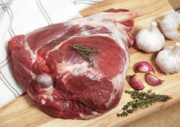 istock LEG OF LAMB WITH GARLIC AND THYME 1249541479