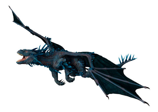 istock 3D illustration fantasy dragon on white 1249542792