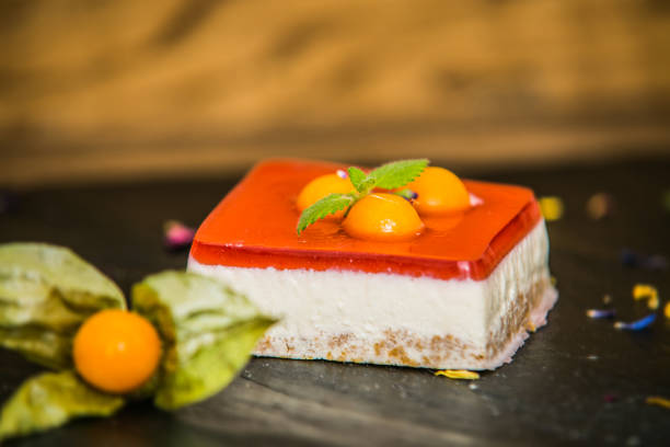 istock Sweet dessert with different fresh fruit and decorations 1249543931