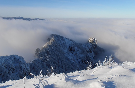 Photo was taken at Klek mountain during winter hiking trip. Klek is located in central Croatia near city Ogulin.