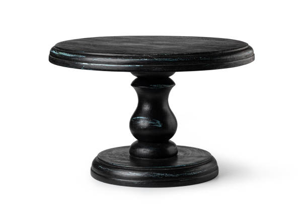 istock Empty wooden stand for cake 1249547473