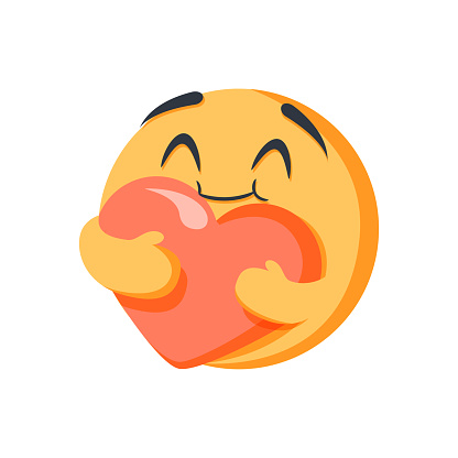 Care reactions emoticon 2020 high quality vector social media button Emoji Reactions printed on white paper Popular social networking. Care icon, love emoji. Heart Love Emoji Icon Object Symbol.