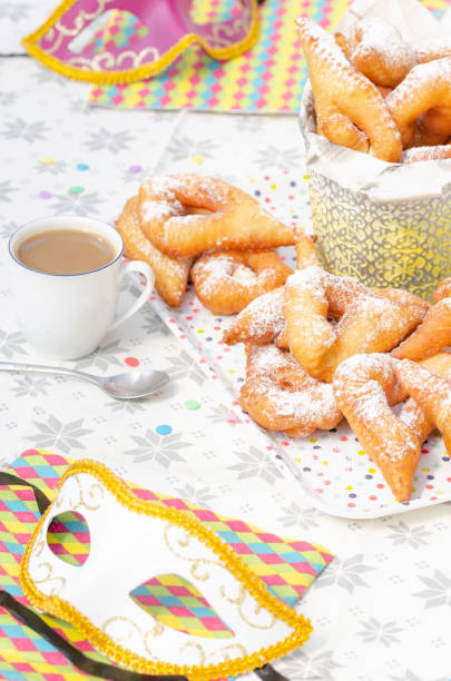 istock Traditional Bugnes Lyonnaises donuts served for Mardi Gras 1249553530