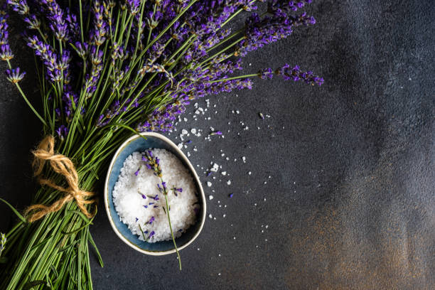 istock Spa concept with fresh lavender flowers 1249557336
