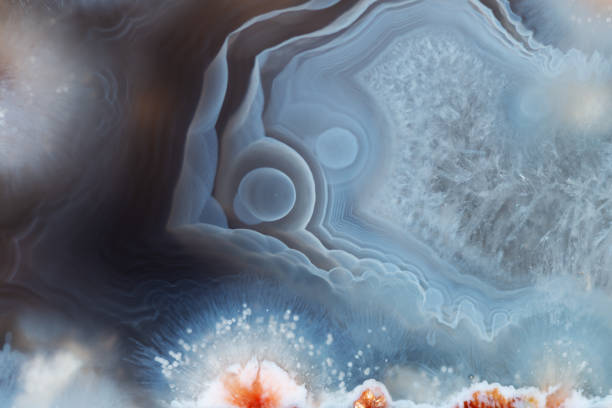istock Agate texture with inclusions of unidentified zeolites 1249558972
