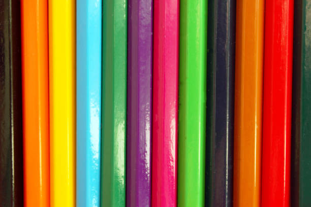 istock Colored pencils. Lots of different colored pencils. Colored pencil. Pencils sharp. Pencils are on the right. It's a beautiful background. Close-up. Copy space. Background. Flat lay 1249561854